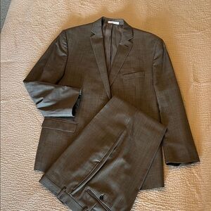 Calvin Klein Men's Gray Two-Piece Suit Blazer & Pants
